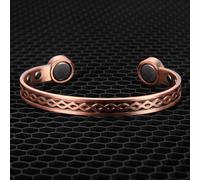 TEMU Una sola pulsera magnética de cobre para hombre, con diseño ajustable, ideal como regalo para él