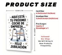 TEMU Una tarjeta de felicitación de despedida y jubilación en español, una tarjeta de despedida para un de trabajo, un regalo de jubilación para , completa con un sobre