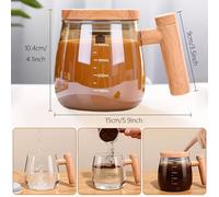 TEMU Una taza de café eléctrica portátil de vidrio que se remueve sola, es a prueba de fugas y funciona con un solo botón, lo que la para el hogar, y los viajes.