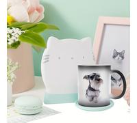 TEMU Una Taza de Cerámica Personalizable que de Color - Una Taza Mágica Personalizada Donde Puedes Tu Texto o Imagen, Que de Color se Rellena con Líquidos Calientes.