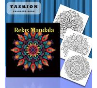 TEMU Una versión del libro para colorear mandalas de papel de 22 páginas, como regalo para fiestas y