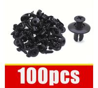 TEMU Unidades De Remaches De Plástico De 8 Mm, Tornillos De Fijación Para Parachoques De Coche, Guardabarros, Remaches Negros, Clips De Fijación De Coche Para Toyota, Focus, Kia, ,