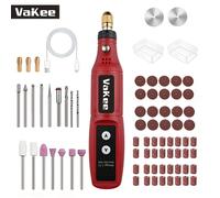 TEMU Vakee Mini Herramienta Rotativa Inalámbrica, Kit Recargable de 5 Velocidades 3.7V con 25 o 71 Accesorios, Herramienta Multiusos para Lijar, Pulir, Taladrar, Grabado y Artesanías DIY con Carga USB