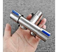 TEMU Válvula de Ángulo Multifuncional con Entrada Única y Salidas Dobles, Control Tres Vías con que en Dos Salidas para Lavadora