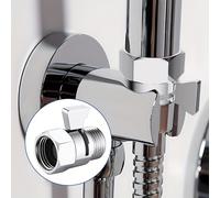 TEMU Válvula de control de flujo de cabeza de ducha G1/2", Válvula de cierre de ducha con palanca de manija, Válvula reguladora de flujo de control de flujo cromada pulida - para una de ducha óptima