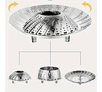 TEMU Vaporera plegable de acero inoxidable - rejilla de cocina plegable versátil para cocinas y comedores