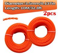 TEMU VARIEA-Pack de 2 Cuerdas Duraderas para Cortacésped, Hilo Eficiente y Resistente para Desbrozadora, 10m, Diámetro 2.4/2.7/3.0/3.5mm, Reemplazo Ideal Para Cordón De Máquina Recortadora