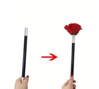 TEMU Varita de Magia para Escénicas, Accesorios , Varita de Magia de Negra, Accesorios Mágicos para Halloween, Accesorios de Broma para Fiestas.