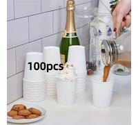 TEMU Vasos de papel de 6 oz, personalizables con patrones, logotipos, texto y diseños sencillos para de Navidad y Halloween, ideales para café y uso comercial