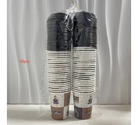 TEMU Vasos de papel desechables extra gruesos y resistentes de 8 oz con tapas para uso doméstico y comercial, ideales para café y bebidas calientes como lattes y té