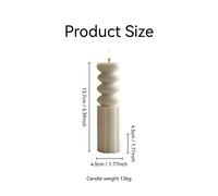 TEMU Vela de Estética Creativa | Forma de Columna Única | Decora tu Hogar con un Encantador | Artículo de para Mejorar el Estilo del Hogar | Uso Interior