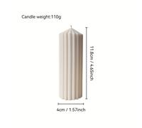 TEMU Velas cilíndricas puntiagudas de estilo europeo con rayas geométricas, ideales para fiestas, citas y reuniones. para mesa, adornos ambientales y decoración del hogar