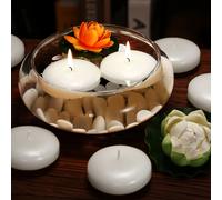 TEMU Velas Flotantes Grandes Blancas, 5 cm/1.9 pulgadas, , Duraderas, para Decoración del Hogar, , Festivales, Fiestas de y Románticas