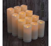 TEMU Velas LED con de Llama Parpadeante, Ideales para , Propuestas, Navidad, Día de San Valentín y Fiestas Corporativas, y Duraderas, Control Remoto con Temporizador (2/4/6/8 Horas), Juego de 12