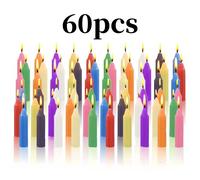 TEMU velas ultra cortas y con punta, que miden 2X0.5 pulgadas, en paquetes de 30 o 60 y son perfectas para celebraciones y meditación. vela arde aproximadamente 40 a 1 hora.