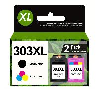 TEMU Vendidos por separado, paquete de 2 cartuchos de tinta 303XL para HP 303XL de , compatibles con HP 7220e 7224e 7920e 7924e Photo 6220 6230 6232 6234 7130 7234 7830 Tango X, negro y tricolor