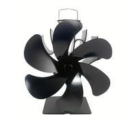TEMU Ventilador de Chimenea de 6 Resistente a Altas Temperaturas con Base I Grande - Portátil, No Necesita Energía para una Distribución Eficiente del