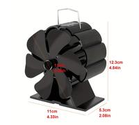 TEMU Ventilador de chimenea de 6 | Ventilador de portátil para pesca en hielo y camping al , construcción de metal, sin acabar