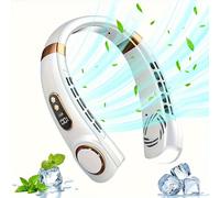 TEMU ventilador de cuello, mini ventilador portátil, turbina de enfriamiento personal, compacto recargable, silencioso, para uso