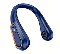TEMU Ventilador de cuello portátil sin con carga USB, pantalla digital de 5 velocidades para viajes y camping - diseño y , batería recargable de litio, ergonómico