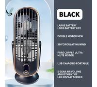 TEMU Ventilador de Escritorio Ultra-Silencioso Jkuoo - Refrigerador de Aire Compacto Recargable por USB para Oficina y Hogar, Batería de Litio
