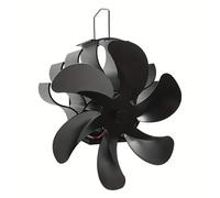 TEMU Ventilador de Estufa de Velocidad de 6 a - Aluminio, No Necesita Electricidad, Ideal para Quemadores de Madera y Chimeneas