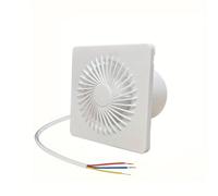 TEMU Ventilador de extracción de 4 pulgadas, 15W, 220-240V, montaje en pared y vidrio, ideal para cocinas, baños, lavanderías, gallineros, de perros, garajes, comerciales y oficinas ()