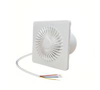 TEMU Ventilador de extracción de 4 pulgadas, 15W, montaje en pared y vidrio, ventilación para cocinas, baños, lavanderías, gallineros, de perros, garajes y oficinas (), 220-240V