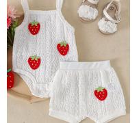 TEMU Verano niña bebé vestido sin con shorts, conjunto de dos piezas, para exteriores