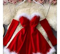 TEMU Vestido Ajustado con , Vestido de Cintura para Discotecas, para Fiestas de Navidad y Ocasiones Elegantes