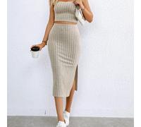 TEMU Vestido de Dos Piezas + Tirantes, Vestidos Formales para Mujer, Faldas y Trajes Elegantes