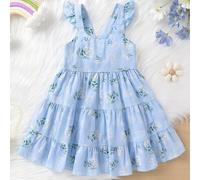 TEMU Vestido de playa sin con mariposas para niños que aprenden a caminar,