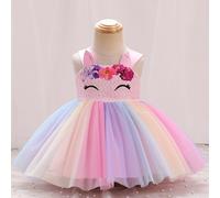 TEMU Vestido de Princesa para y - , Falda Tutú con Floral, Ropa Formal No Elástica para Bebés y Niñas Pequeñas (Primer , Bautizo, Sesiones Fotográficas) - Fácil a , Diseño Divertido, Tul