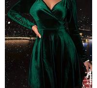 TEMU Vestido de terciopelo de larga para una ocasión pequeña