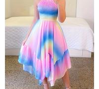 TEMU Vestido Elegante de Moda para Mujer, Vestido Largo con Tirantes Halter Vibrantes y , Versátil y Estiloso para Citas, Fiestas, Playa, Viajes y Sesiones de Fotos de Vacaciones