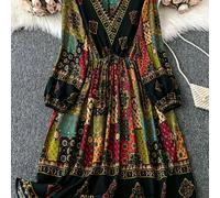 TEMU Vestido Elegante Estampado Talla Grande Plus Size