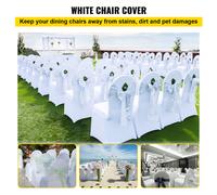 TEMU VEVOR 50piezas de silla de boda Spandex Fundas de silla de tela elástica Removable Lavable Protectores deslizantes para banquetes (, 50piezas)