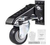TEMU VEVOR Juego de 4 ruedas para bancos de trabajo con freno de pedal Capacidad de carga 74,8 kg Ruedas giratorias para de trabajo Muebles Equipo industrial Ruedas de repuesto con freno