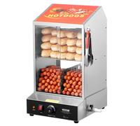 TEMU VEVOR Vaporizador Comercial para de 2 Niveles Calentador Eléctrico de 37L con Puertas Corredizas