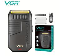 TEMU VGR V-375 Máquina de Afeitar Eléctrica Profesional Recargable USB para Hombres - Afilador Inalámbrico Minimalista , Recortadora de Patillas y Barba, para Hombres