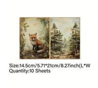 TEMU Vigus 10 Hojas Papel de Manualidades Tamaño A5 para Álbum de Recortes, Diario o Cuaderno con Temática de Cuentos de y Animales