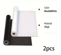 TEMU Vinilo de transferencia de - Vinilo para planchar HTV para camisetas, zapatos, bolsos y más - 2 rollos en negro y - Compatible con Cricut y Cameo - Diseño de corte y fácil