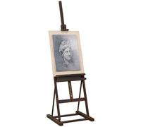 TEMU Vinsetto Caballete de madera ajustable 171-230cm Caballete de pintura con almacenamiento de inclinación ajustable 80 máx. marrón