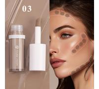 TEMU VISION , Tono Marrón Frío, Facial Natural 3D, Bronceador en Crema de Larga Duración, Maquillaje y Cubriente, y Fácil de Difuminar, Maquillaje de Facial, Corrector para Mujeres