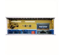 TEMU Vitrina de Exhibición de Garaje Estéreo a 1/64 con Luces LED, Parqueadero y para Coleccionistas - de Coches Matchbox, de Reparación con 6 Autos