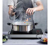 TEMU Vitroceramica portátil, vitroceramica eléctrica, 2200W, negro. Griddle para usar en casa, hogar, local, camping. Sokany