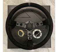 TEMU Volante Deportivo Racing 350MM Mod.07 Cuero Negro - 14 Pulgadas Estilo Drift M.O, Volante para Simulación de Rally y Juegos