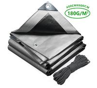 TEMU VOUNOT Cubierta Impermeable UV-Resistente de 180g/m² con Ojales de Aluminio para Jardín, Piscina y Muebles de Exterior - Polietileno