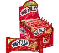 TEMU WafFULLS! Gofres de Fresa, 12 Gofres para Picoteo, Desayuno y Merienda, Barritas Esponjosas Rellenas de Crema de Fresa, Gofres Envueltos Individualmente Listo para Comer, Caja con 12 Gofres