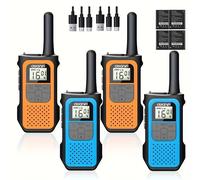 TEMU Walkie Talkies para Adultos, Paquete de 4 Unidades con Batería 1200mAh, 16 y VOX - Ideal Para Camping Senderismo al o Como Regalo